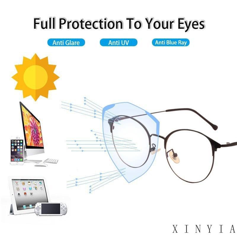 Kacamata Lensa Photochromic Anti Radiasi Anti UV Bahan Titanium Untuk Unisex