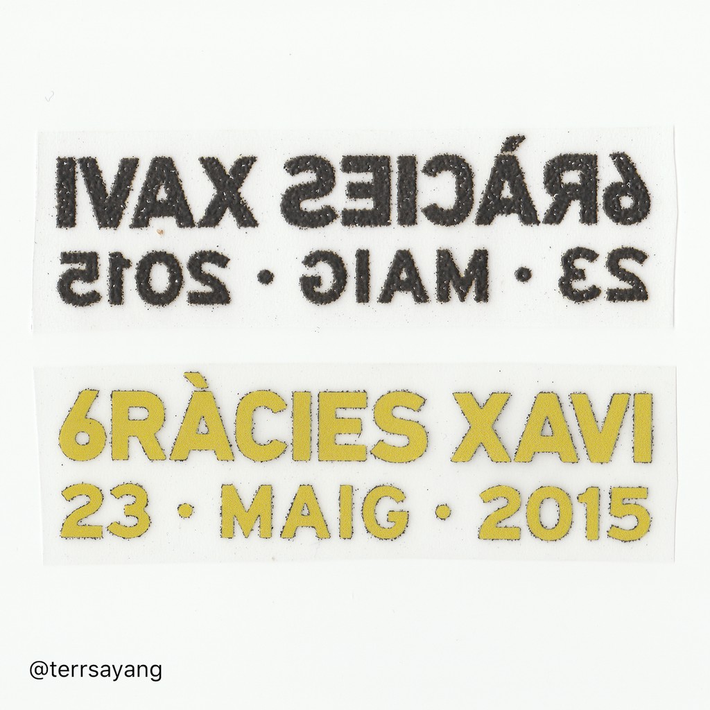 Patch Gracies Xavi Barcelona 2015