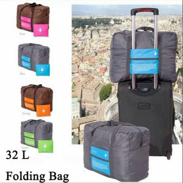Tas travel lipat , foldabel travelling bag , tas koper lipat gagang koper