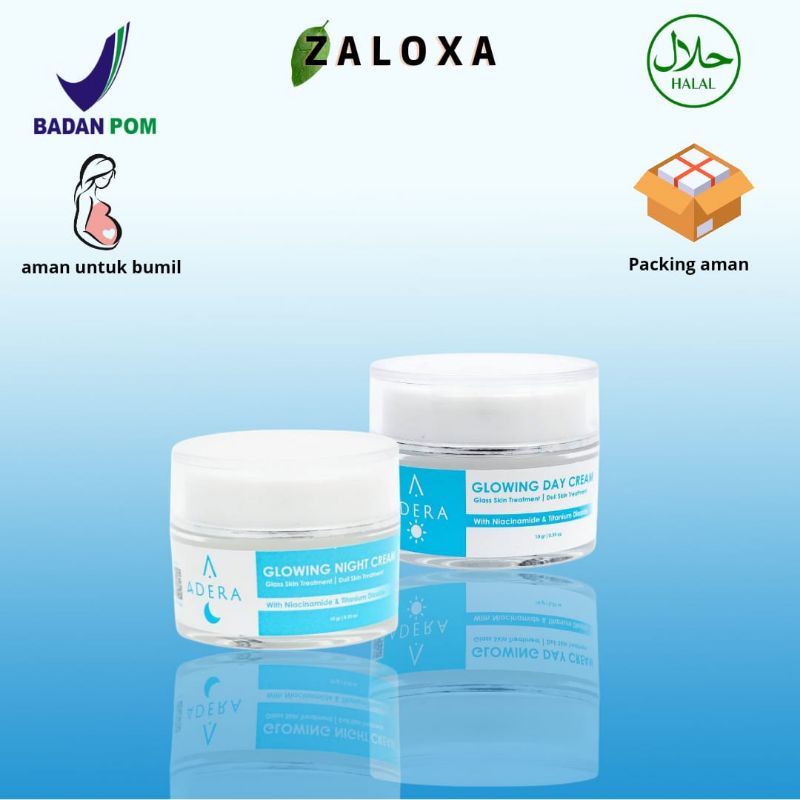 SKINCARE ADERA CREAM SIANG MALAM ADERA DAY CREAM, NIGHT CREAM, FACE TONER, DAN FACIAL WASH MENCERAHK