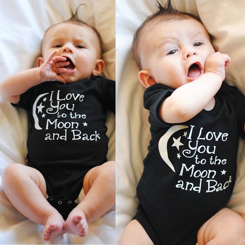 Kaos Jumper Bayi 0 - 6 Bulan IMPORT Unisex LOVE Size SML- Baju Kaos Jumper Bayi HITAM Bahan Nyaman - Jumper Anak BayI