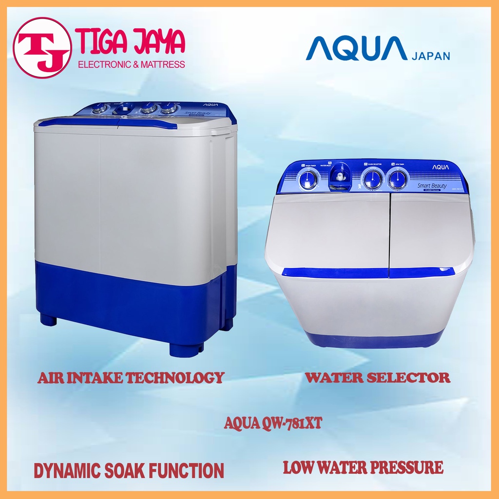 AQUA QW 871XT MESIN CUCI 2 TABUNG MESINCUCI AQUA QW871XT