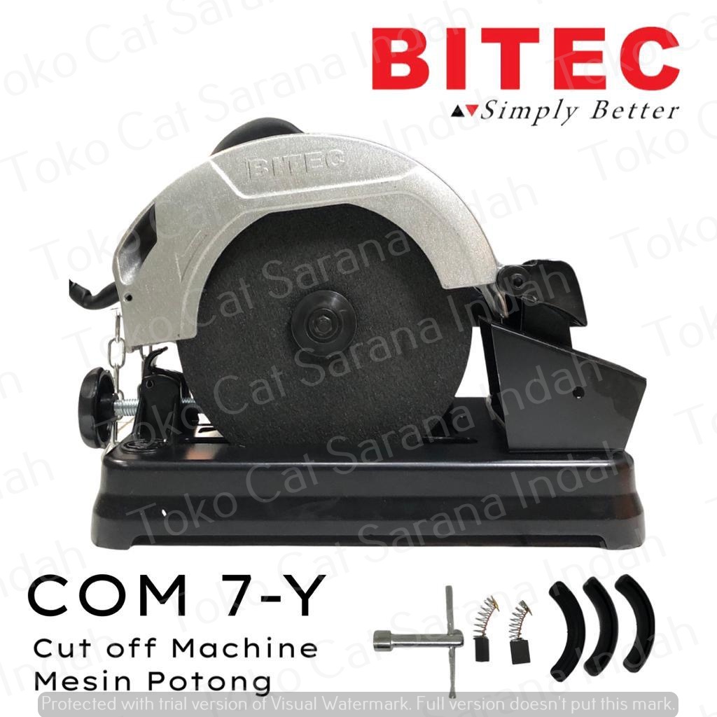 BITEC Mesin Cut Off Mini 7 Inch COM 7 Y Potong Besi Alumunium Kayu 1150 WATT BITEC MESIN POTONG BITE
