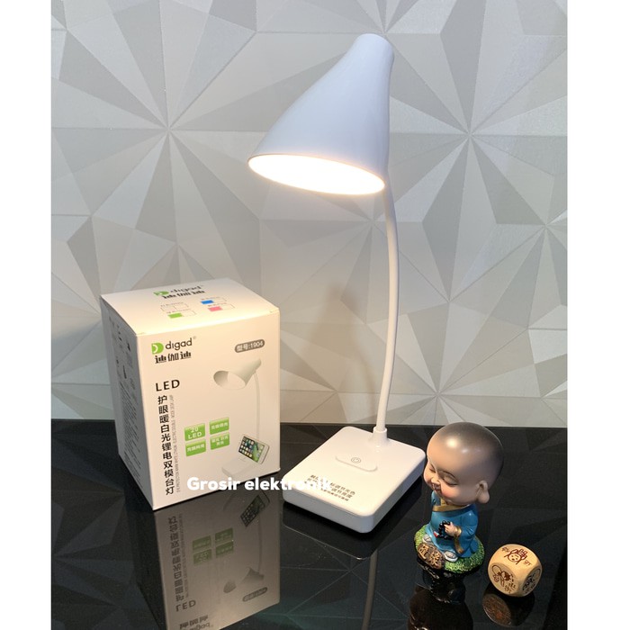 Lampu Meja Belajar Lipat 180 Desk Lamp LED Cahaya Yellow Warm White Kuning Putih 3 Sinar 1904