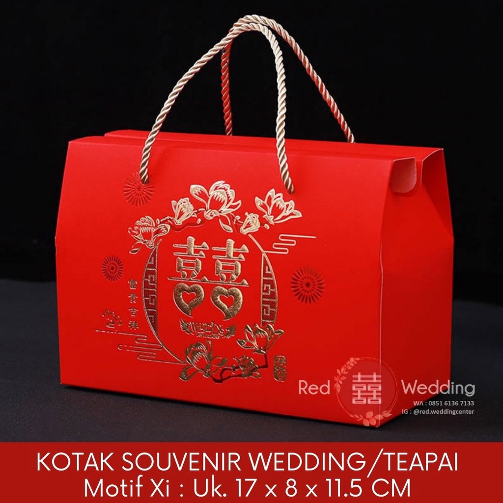 [KOTAK Xi] PAKET HANDUK MERAH Bai Nian Hao HE Souvenir Pernikahan Wedding / Teapai / Sangjit - MOHON BACA DESKRIPSI