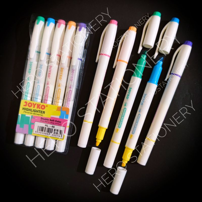 

Highlighter spidol penanda berwarna murah joyko set 5 warna HL-46