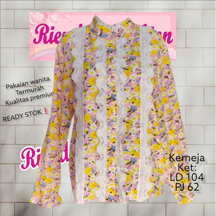 Blouse Soira renda motif bunga import