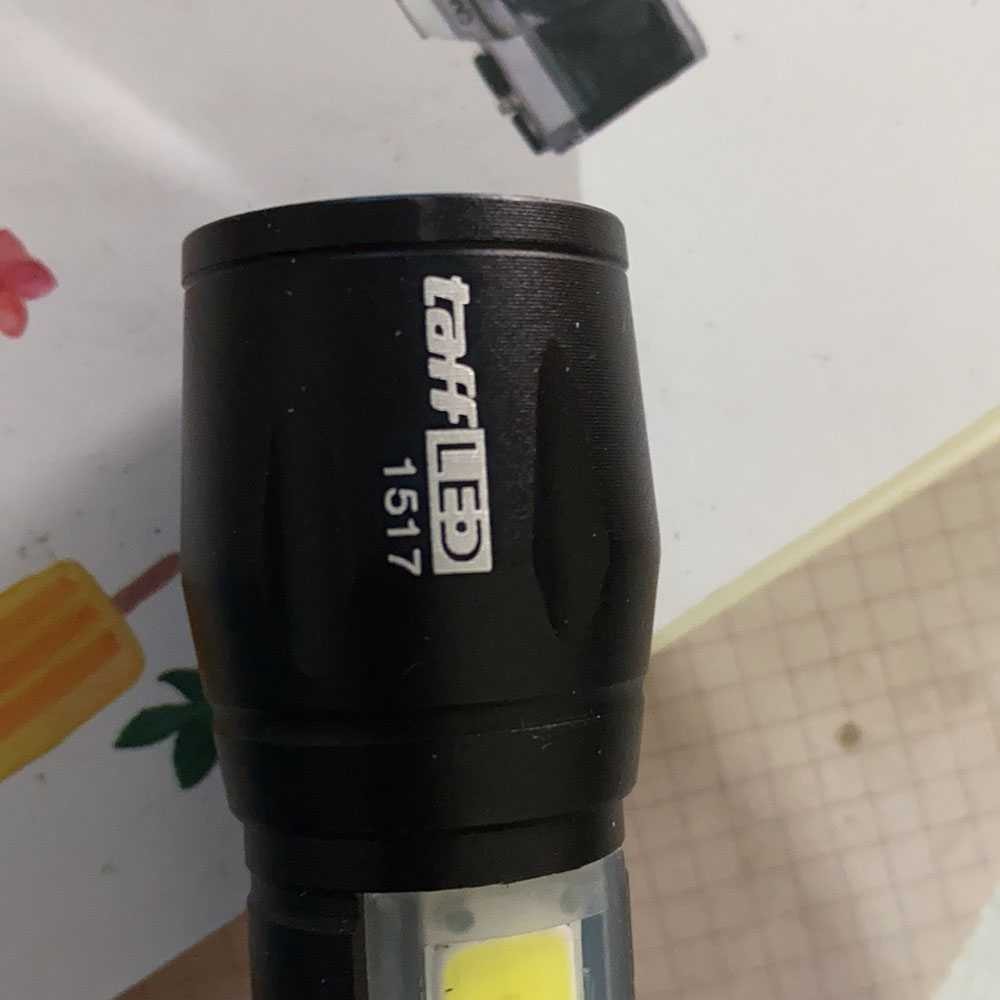 TaffLED Senter LED USB Rechargeable Q5 + COB 2300 Lumens - 1517