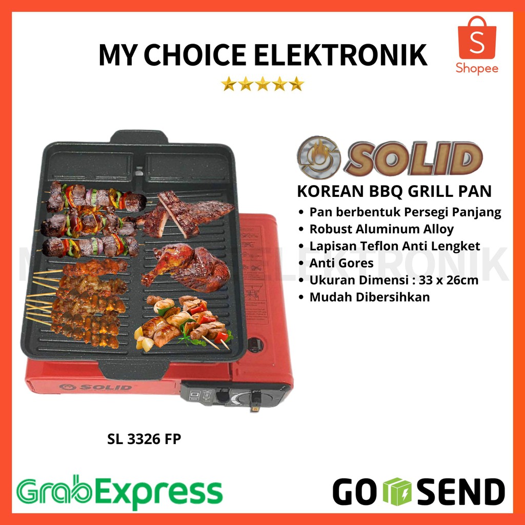 SOLID Korean BBQ Square Grill Pan SL 3326 FP