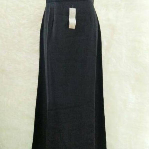 ☆ ROK SPAN PANJANG ROK SPAN REMPEL DAN SPAN BELAH SPAN MURAH ROK ROK PANJANG HITAM ♪