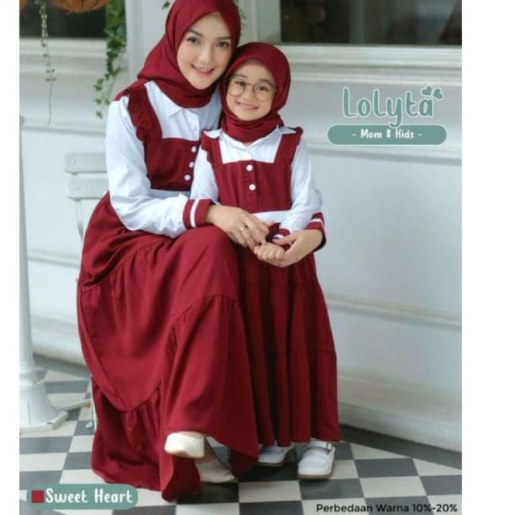 [PRODUK CBPCS] LOLYTA DRESS MOM AND KIDS PEREMPUAN//GAMIS KONDANGAN GAMIS MODIS//PAKAIAN DRESS WANIT