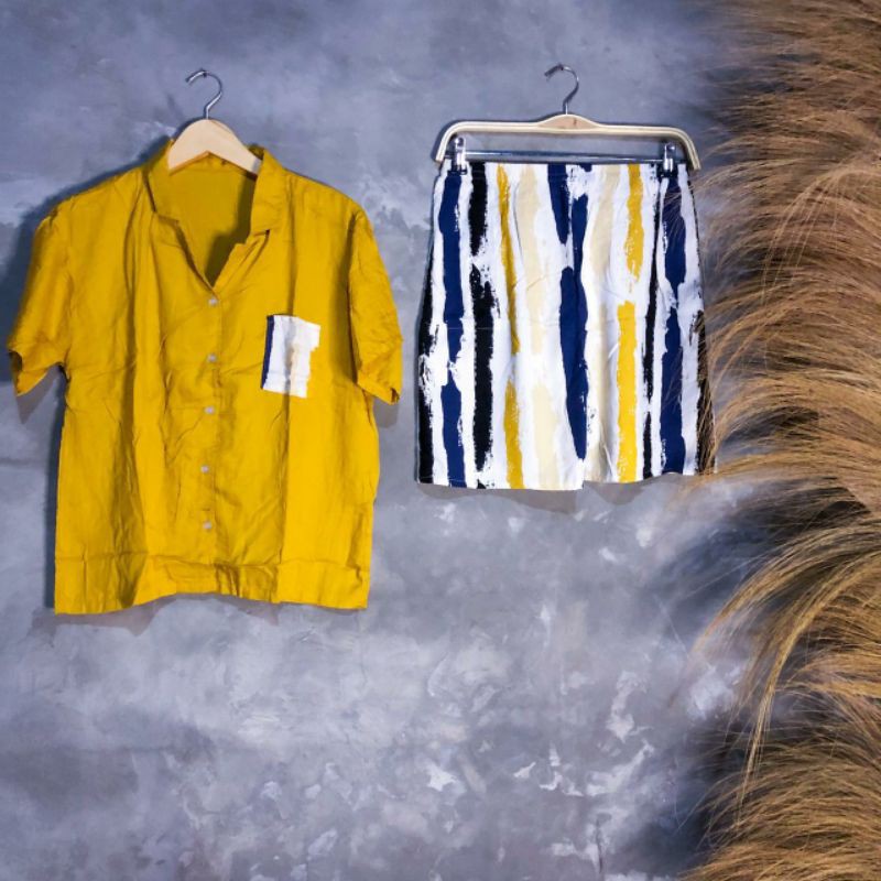 piyama celana pendek / baju babydoll dewasa / set rayon premium kekinian