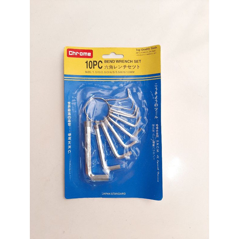 Kunci L set 10pcs kecil