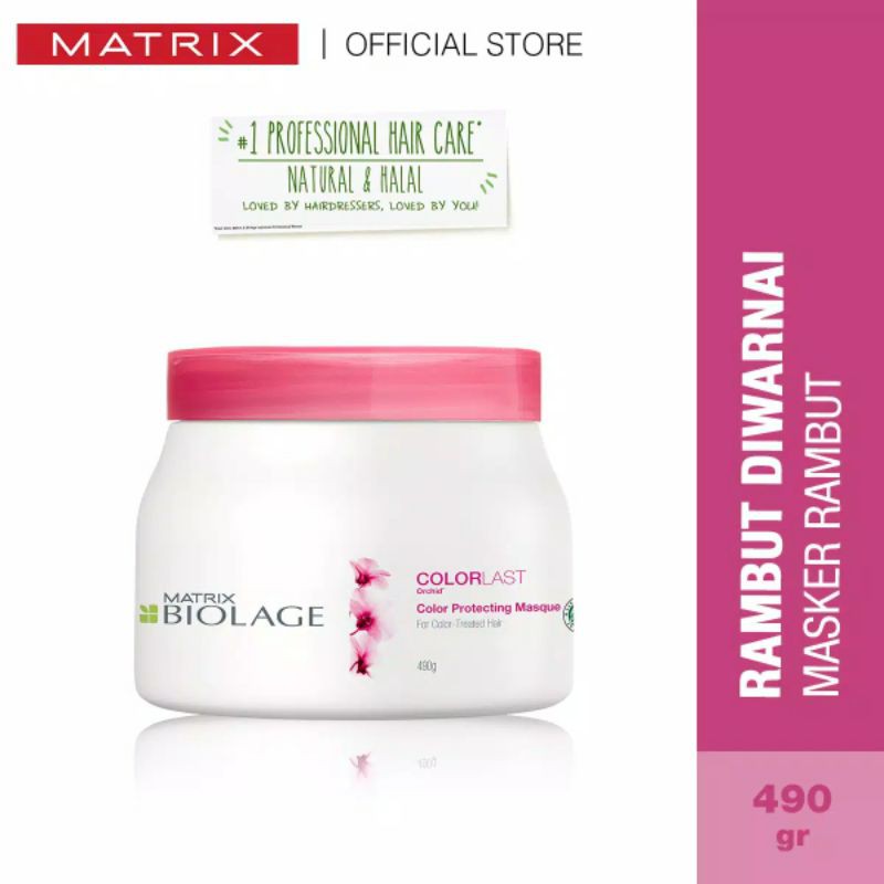 MATRIX MASKER RAMBUT Biolage Colorlast Mask 490 GR UNTUK RAMBUT DIWARNAI