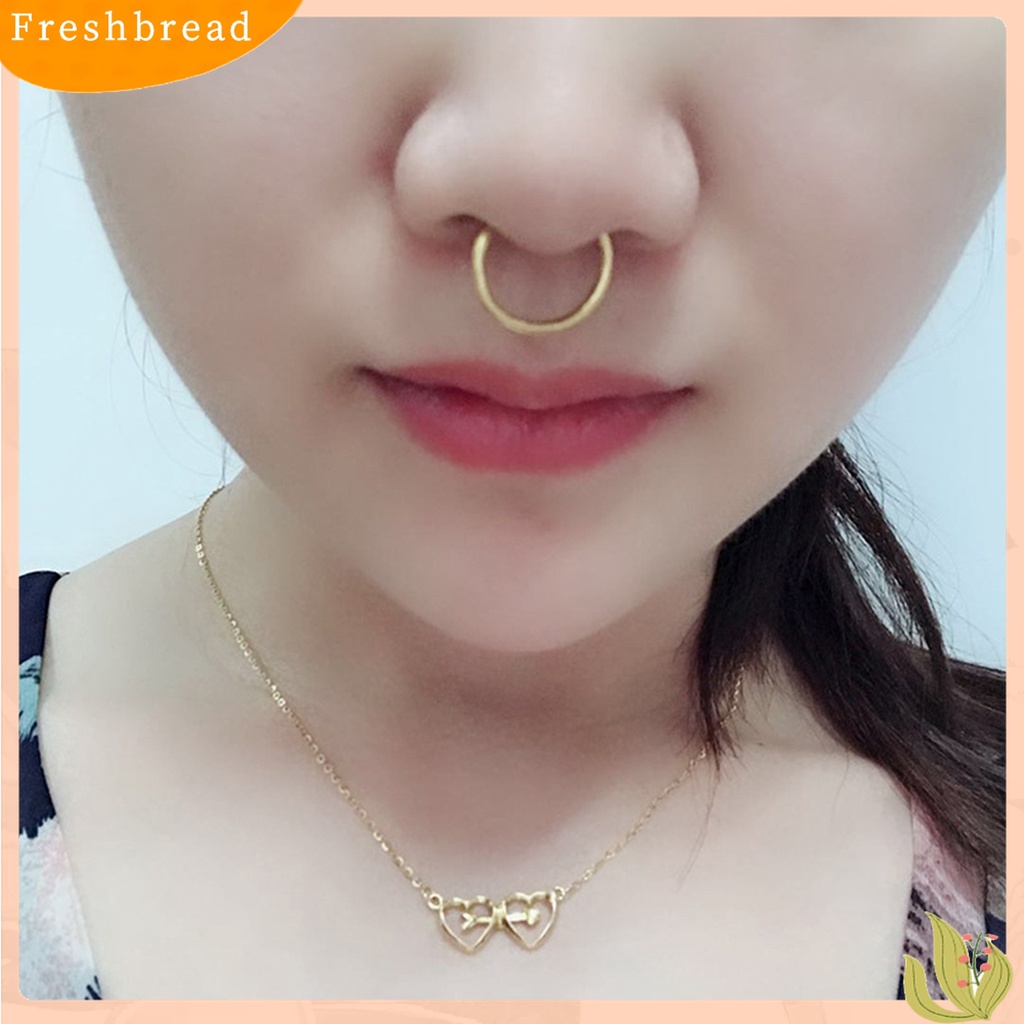 Cincin Hoop Piercing Septum Bahan Stainless Steel Untuk Hidung Bibir Telinga Dan Tubuh