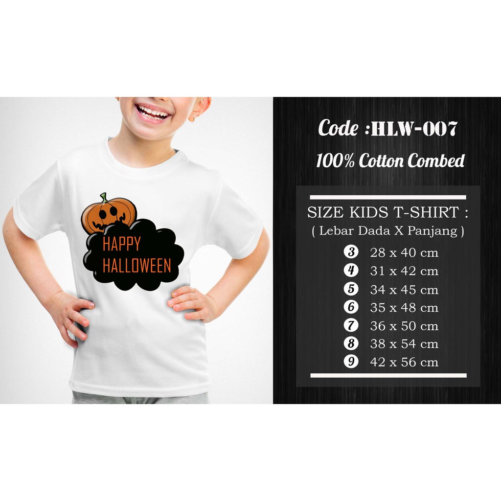 [FREE NAMA !!] Kaos Anak &amp; Family Halloween 100% COTTON PREMIUM