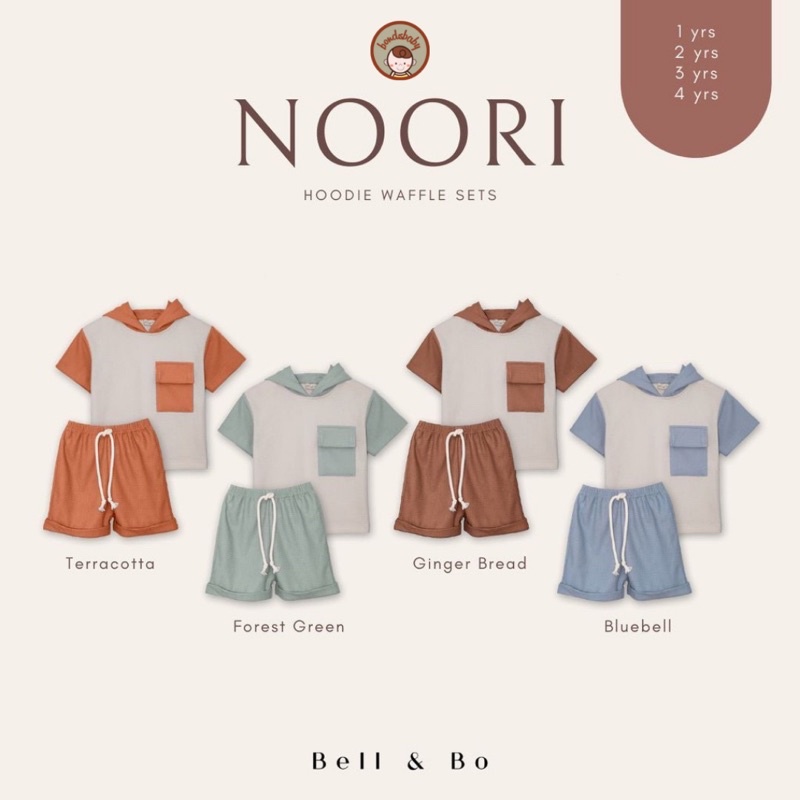 Bell &amp; Bo Noori Set Waffle Knit (Setelan Hoodie)