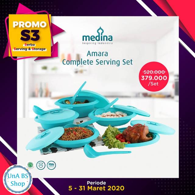 WADAH SAJI PRASMANAN SET AMARA SERVING SET MEDINA LEBARAN PERABOT DAPUR RUMAH