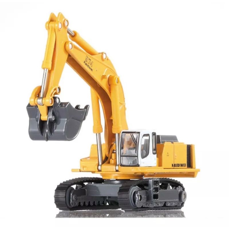 Miniatur Alat Berat KDW Hydraulic Excavator Diecast Kaidiwei Skala 1:87 Die-cast Truk Beko Mobil Mobilan keruk