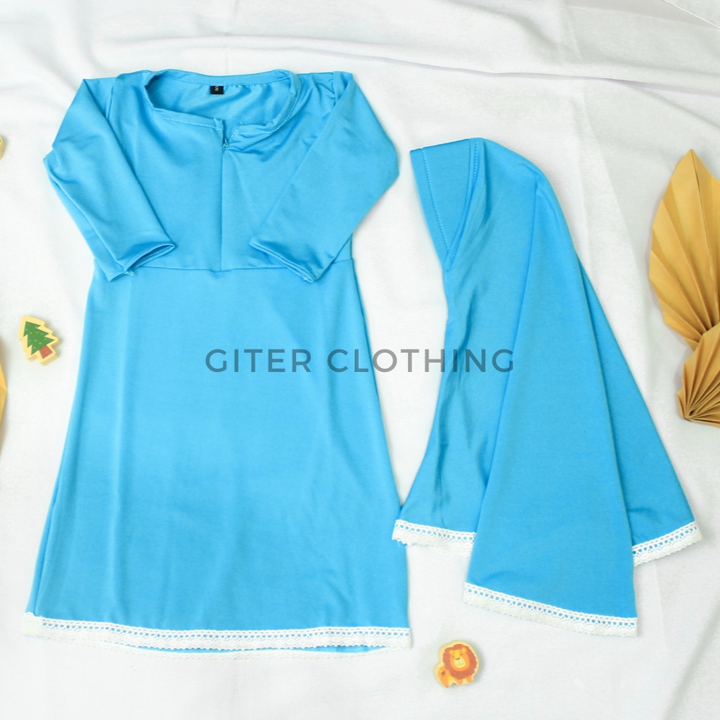 Gamis anak bayi alula set Kids Gamis Anak 1 2 3 4 Tahun by giter's clothing