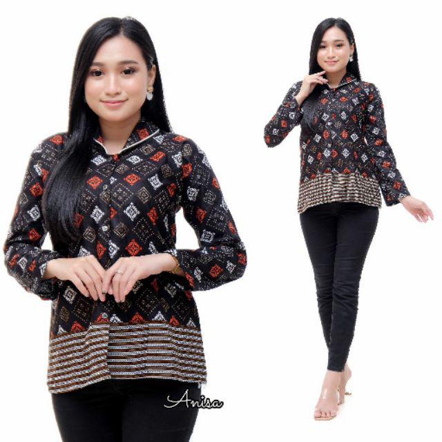 Atasan Batik Wanita PPBTK07 Modern Batik Cassual Atasanbatik Wanitabatik /Atasanwanita-Kotak aradana