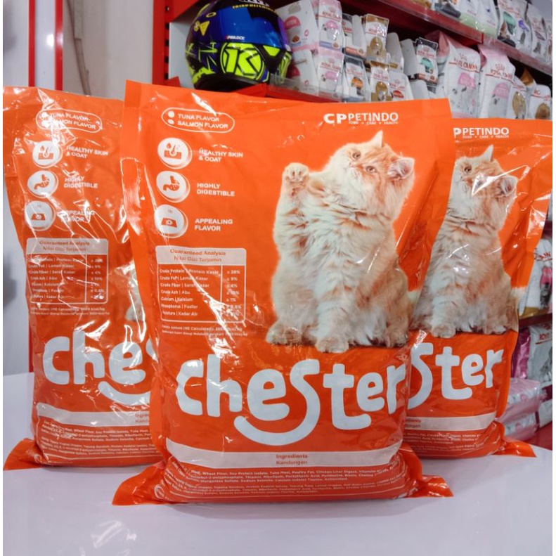 Makanan kucing Chester 1kg / makanan kucing rasa tuna