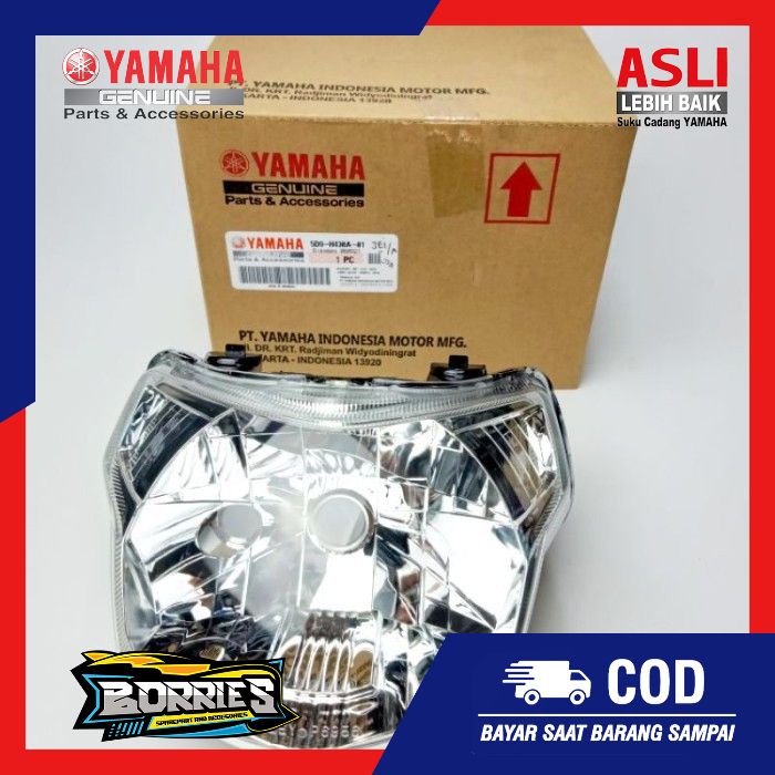 REFLEKTOR LAMPU DEPAN HEAD LAMP 5D9 VEGA ZR ORIGINAL ORI ASLI YAMAHA YGP 5D9-H430A-01