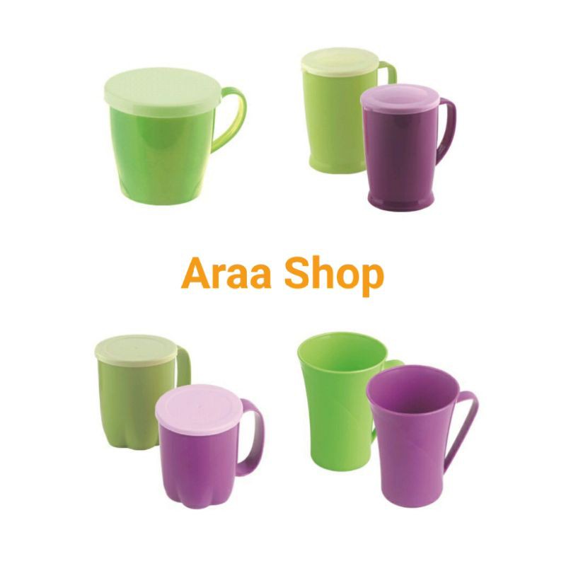 Cangkir Gelas Golden Sunkist Hijau/ Mug Tutup Golden Sunkist Hijau Ungu / Mok Tutup Golden Sunkist