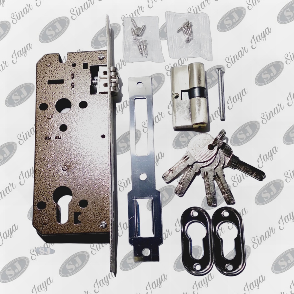 1 set handle kunci pintu kuputarung pegangan pintu rumah minimalis gagang tarikan pintu stainless model mahkota