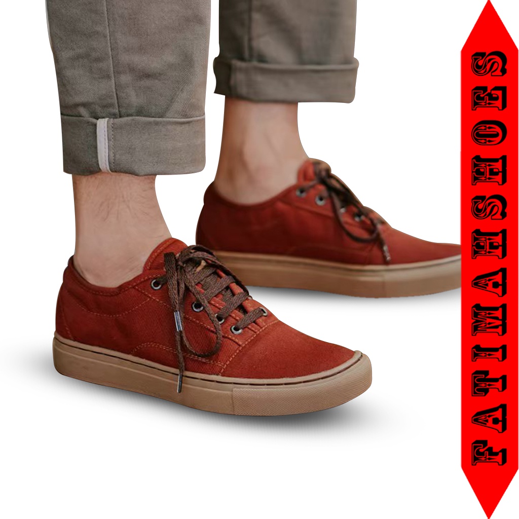 FATIMAHSHOES - Sepatu Casual Pria Termurah Original Handmade Shoes Sepatu Sneakers Pria Sepatu Cowok Sepatu Snekers