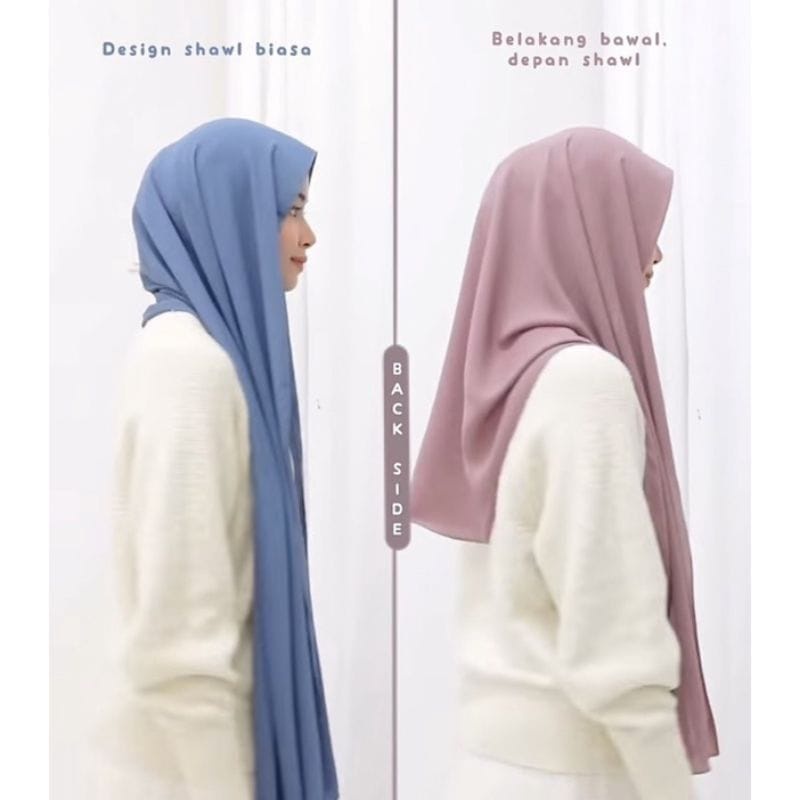 Hijab Pashmina Oval Curve Ceruty Babydoll