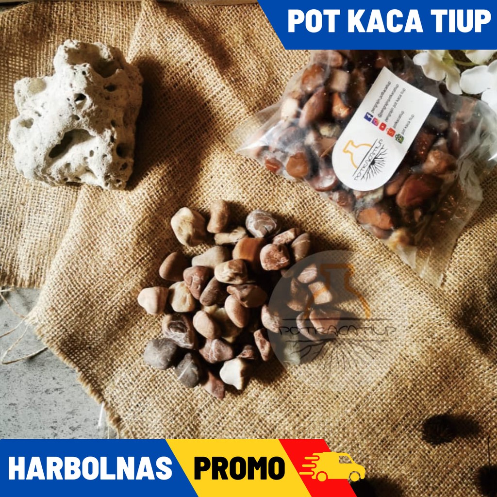 Batu L MARMER PINK Koral Kerikil Hias Taman Akuarium Cupang Aquascape