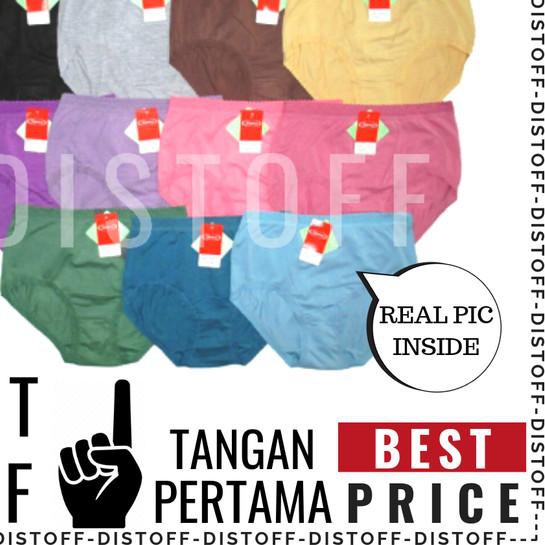 ۝ Isi 6 GROSIR Celana Dalam Wanita Sorex 3056 ORI CD Cewek - Putih, L ☂