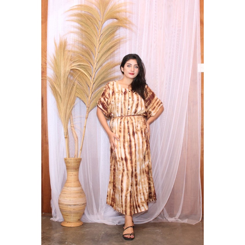 Gamis Kaftan Jumbo Murah Alina Tie dye