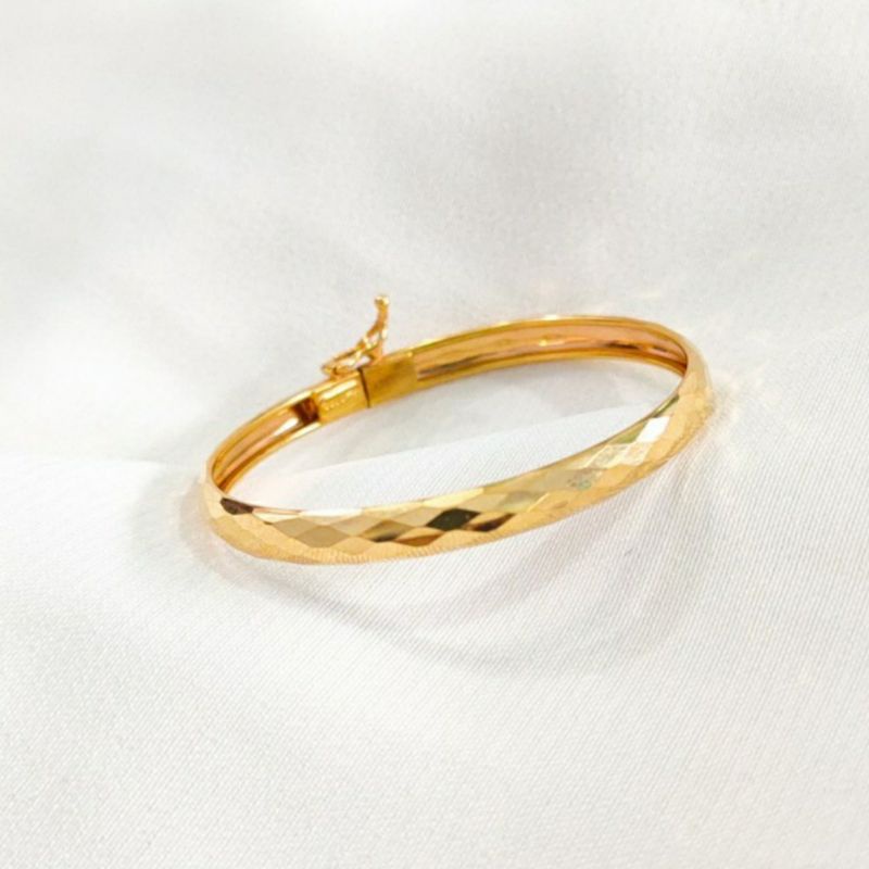 Gelang Bayi perempuan Bangle Child bunga Flower Hadiah Cantik menarik Baru lahir Gold Toko Emas asli