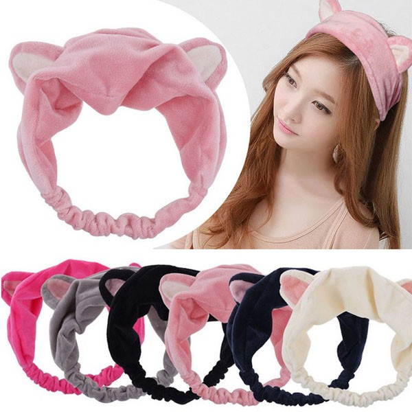 Bandana Karakter Kucing Lucu / Bando Bandana Beludru Rambut Wanita Unik / Aksesoris Import / TV-88