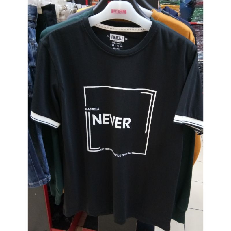 Gabrielle jeans original mens BBHC076A032T Tshirt kaos oblong pria lengan pendek regular fit