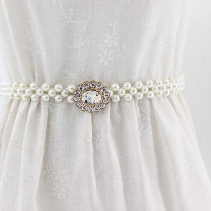 Stok terbatas.. Women style belt gesper mutiara oval