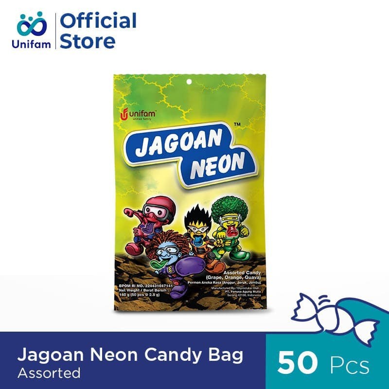 

JAGOAN NEON CANDY BAG 50 pcs x 2.5g