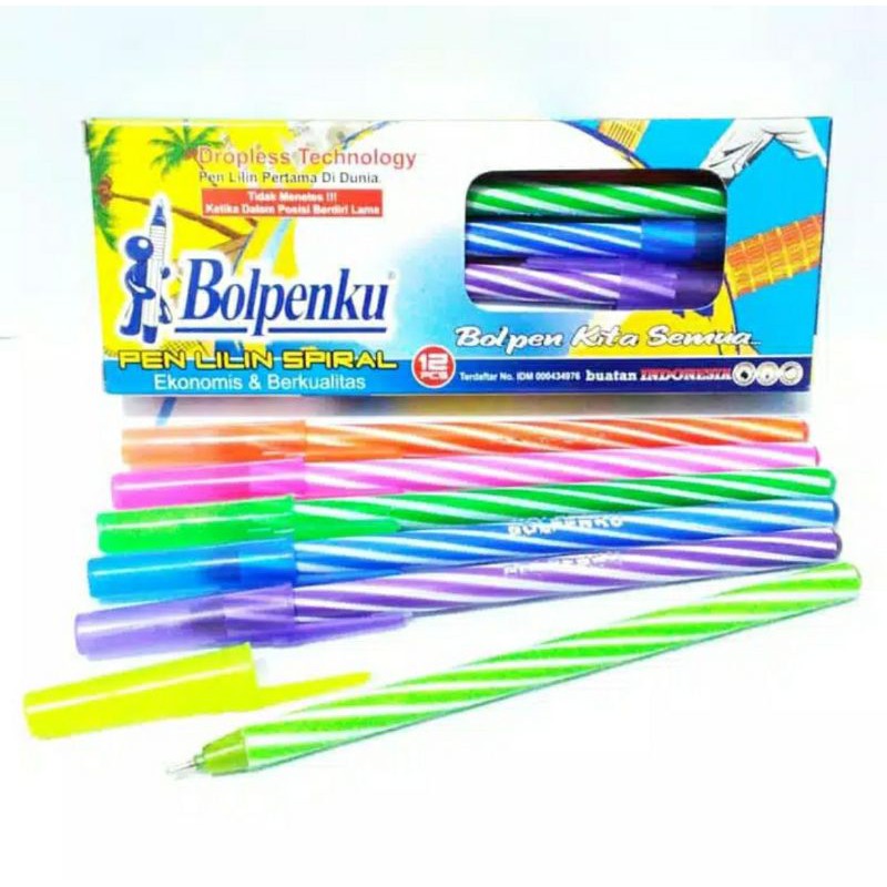 

BOLPENKU - Pulpen/Ballpoint ergonomis Black Ink (12 pcs)