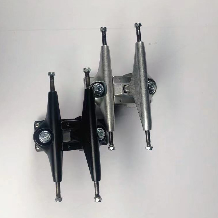 Land surf SKATE TRUCK C7 board steering base Hitam / silver C7 Dengan Baut RISER Pad