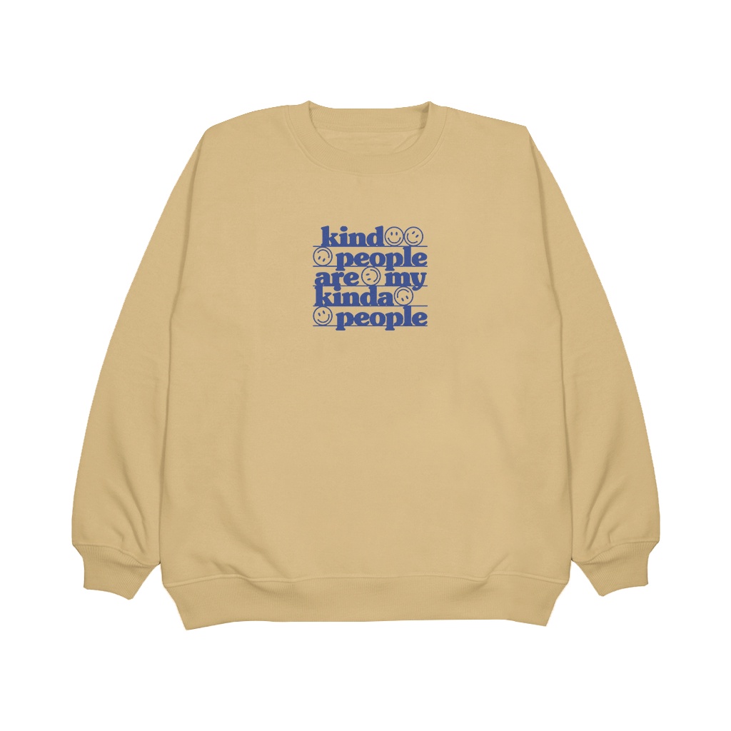 Sweater Crewneck-KIND PEOPLE-Pria Wanita Bahan Tebal(UNISEX)