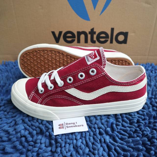Sepatu Ventela Public Low Maroon Snekers Sale-2