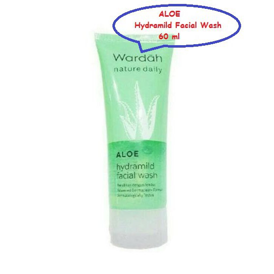 Wardah Sabun Cuci Muka Aloe Hydramild Facial Wash 60ML Sabun Wajah Lidah Buaya Aloe Vera