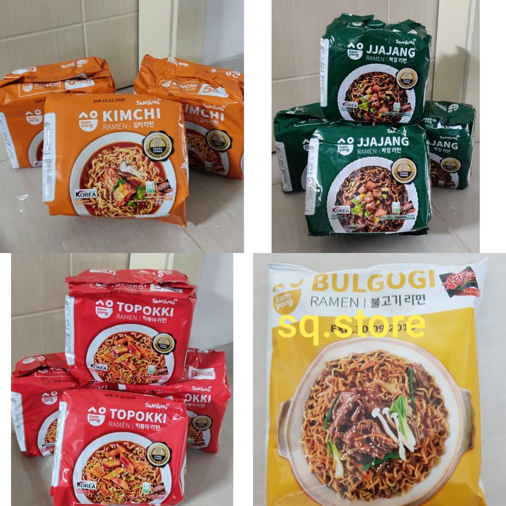 

Mie Samyang Jjajang - Bulgogi - Topokki - Kimchi (All Logo Halal) exp JUN 2021