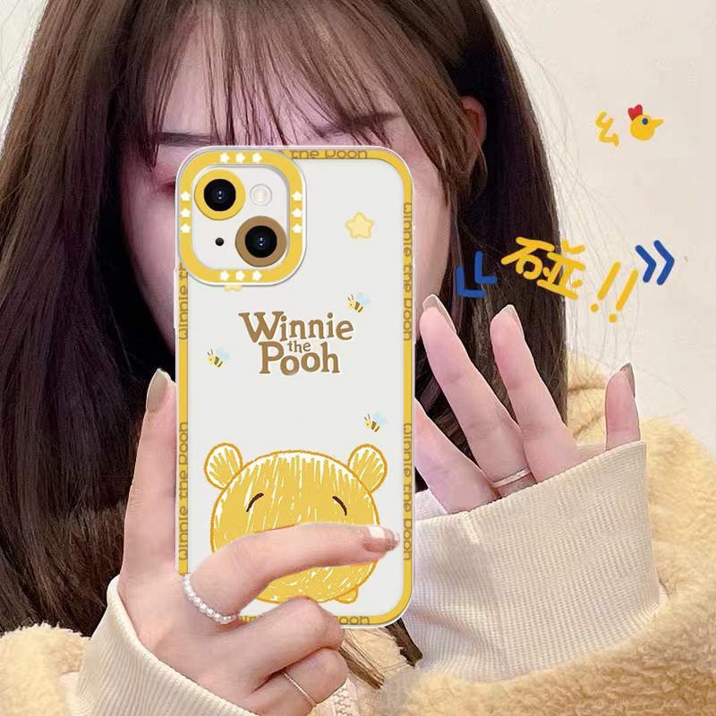 Case Motif Beruang Untuk Iphone 14 13 Pro Max 12 11 XS XR X 8 7 6 6s Plus