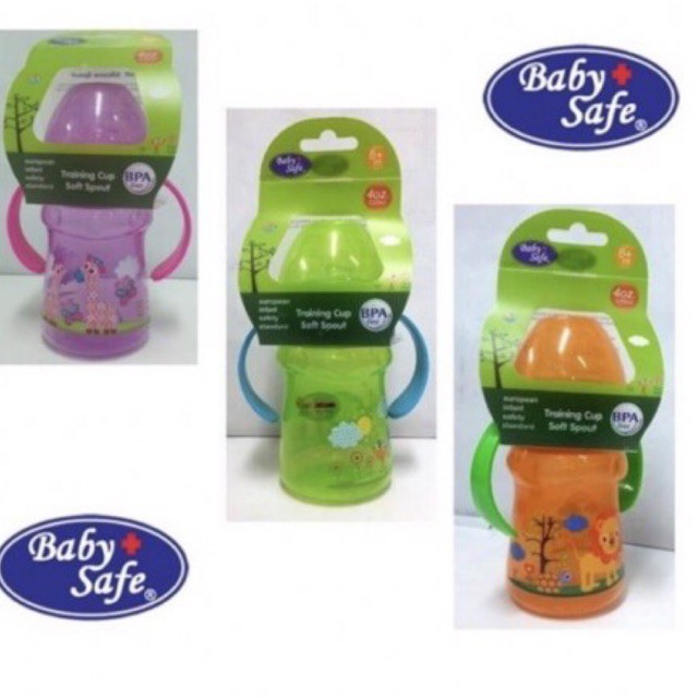 Baby Safe Training Cup Soft Spout 6m+ 125ml AP005 - Botol Minum Silicon Bayi Anak