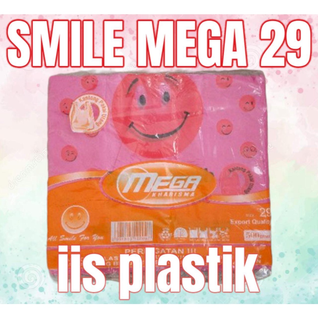 Kantong Plastik Warna Smile Mega Uk 15/17/19/24/29/35 Tebal