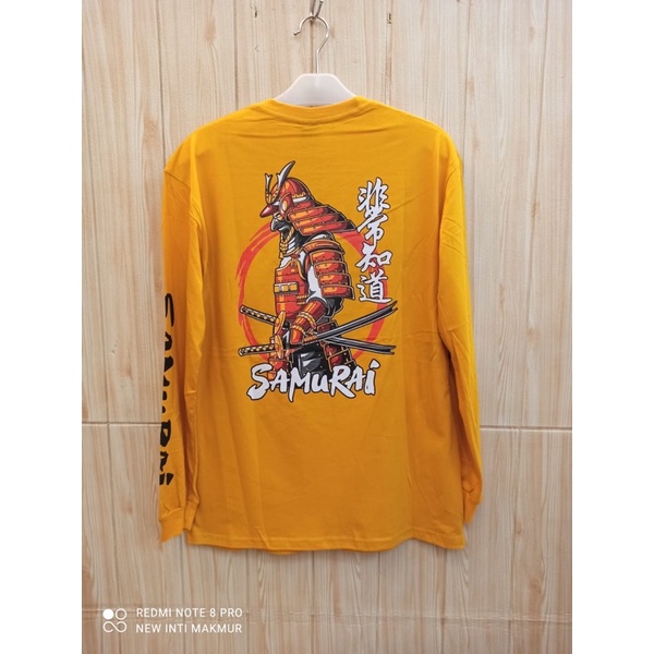 KAOS PRIA/T-SHIRT LENGAN PANJANG PRIA SAMURAI BUSHIDO 3 BACKPRINT JEPANG MURAH - KAOS TEMA JEPANG MU