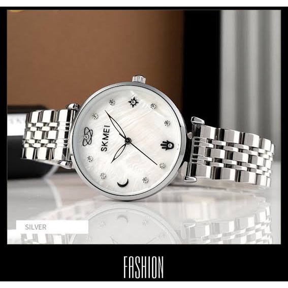 JAM TANGAN ANALOG WANITA RANTAI SKMEI TYPE 1800 ORIGINAL WATERESISTAN/JAM TANGAN RANTAI STAINLESS STEEL/